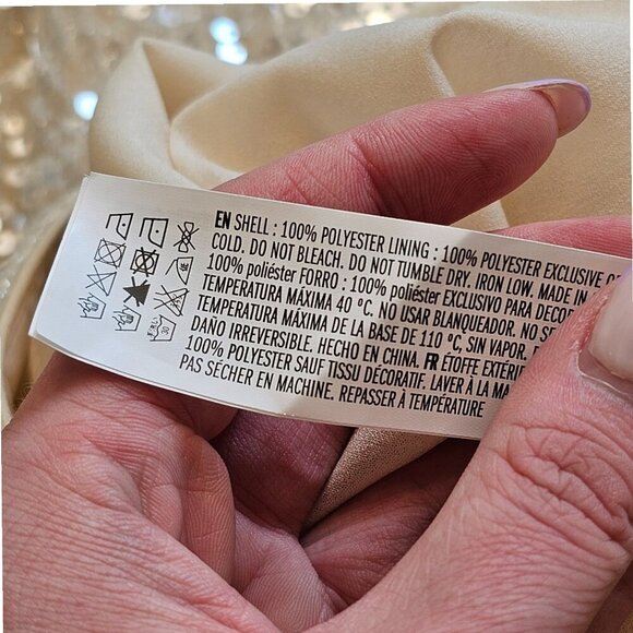 Grey Lab Sequin Vent Midi Skirt Light Cream Sz M - Picture 7 of 7